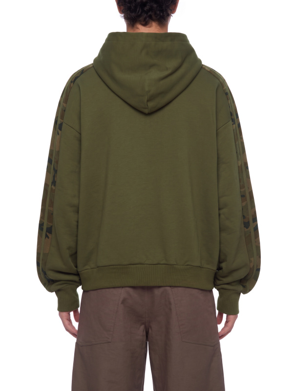 Unisex Boxy Camo Paneled Hoodie