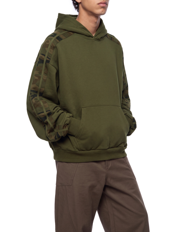 Unisex Boxy Camo Paneled Hoodie