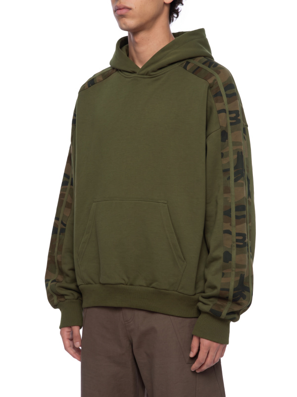 Unisex Boxy Camo Paneled Hoodie