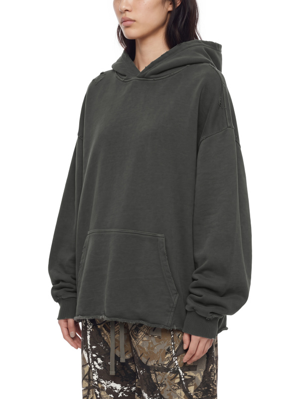 Unisex Vintage Wash Raw Edge Hoodie