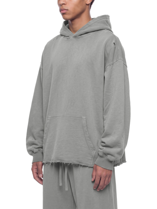 Unisex Vintage Wash Raw Edge Hoodie