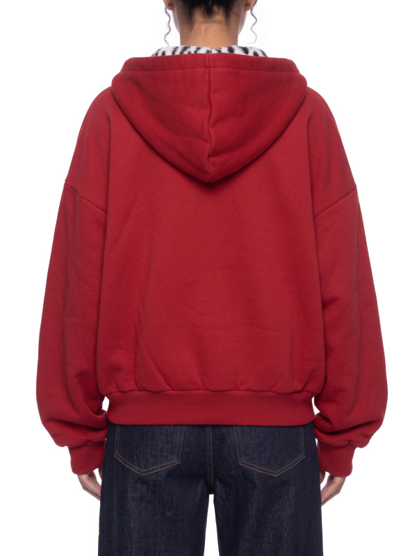Unisex Boxy Fleece Piping Full Zip Hoodie