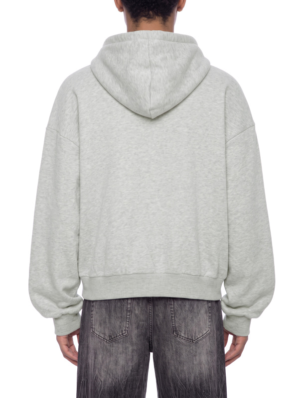 Unisex Boxy Fleece Piping Full Zip Hoodie