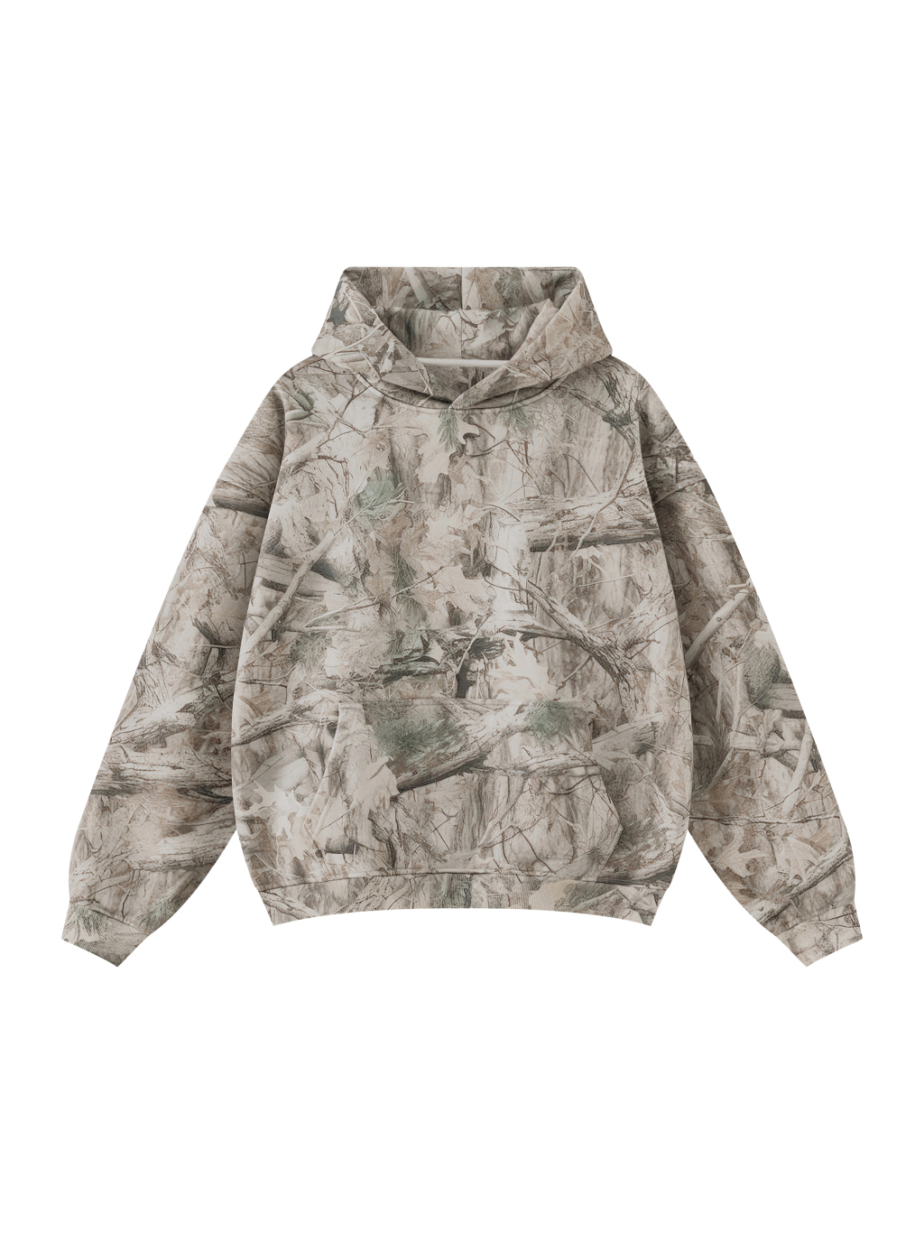 Unisex Oversized Fleece Tree Camo Hoodie - Main Image