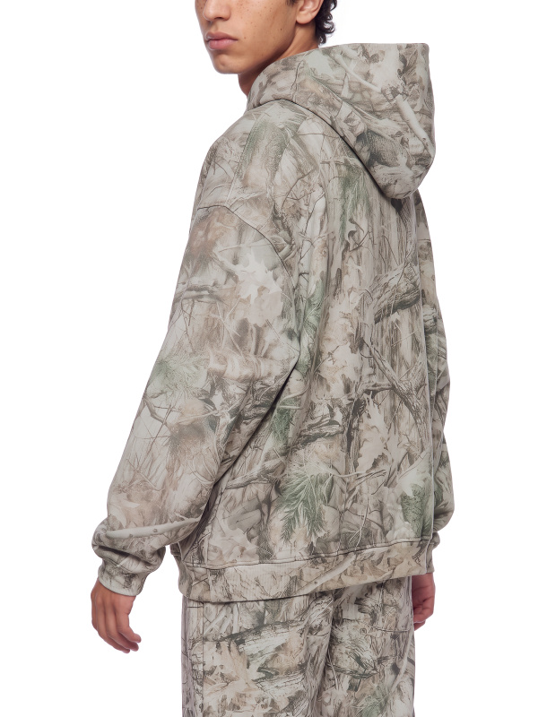 Unisex Oversized Fleece Tree Camo Hoodie