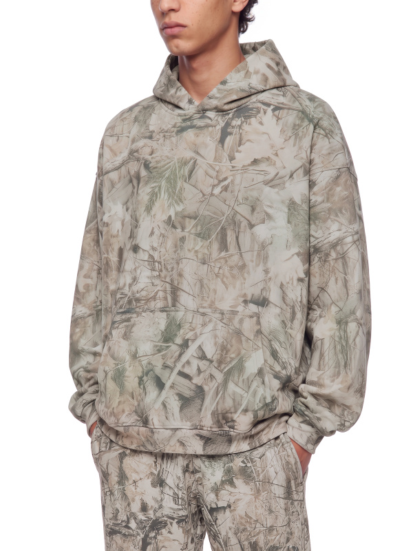 Unisex Oversized Fleece Tree Camo Hoodie