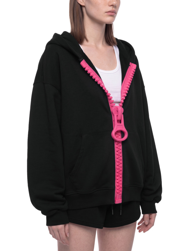 Unisex Oversized Chunky-Zip Boxy Hoodie
