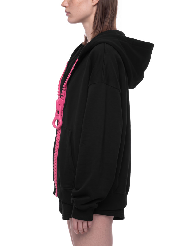 Unisex Oversized Chunky-Zip Boxy Hoodie