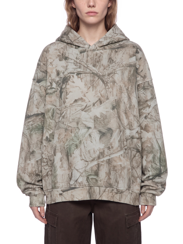 Unisex Oversized Fleece Tree Camo Hoodie