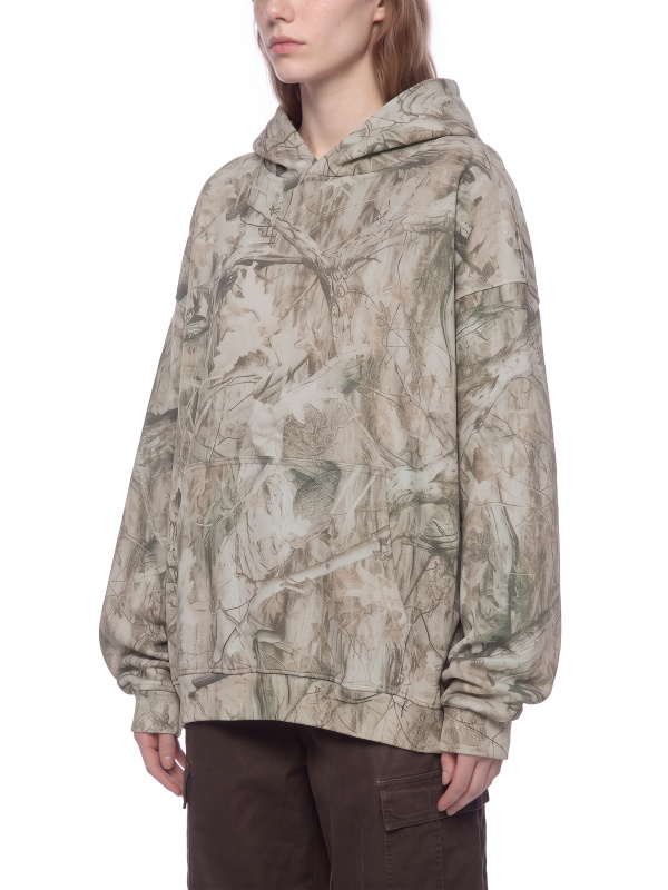 Unisex Oversized Fleece Tree Camo Hoodie