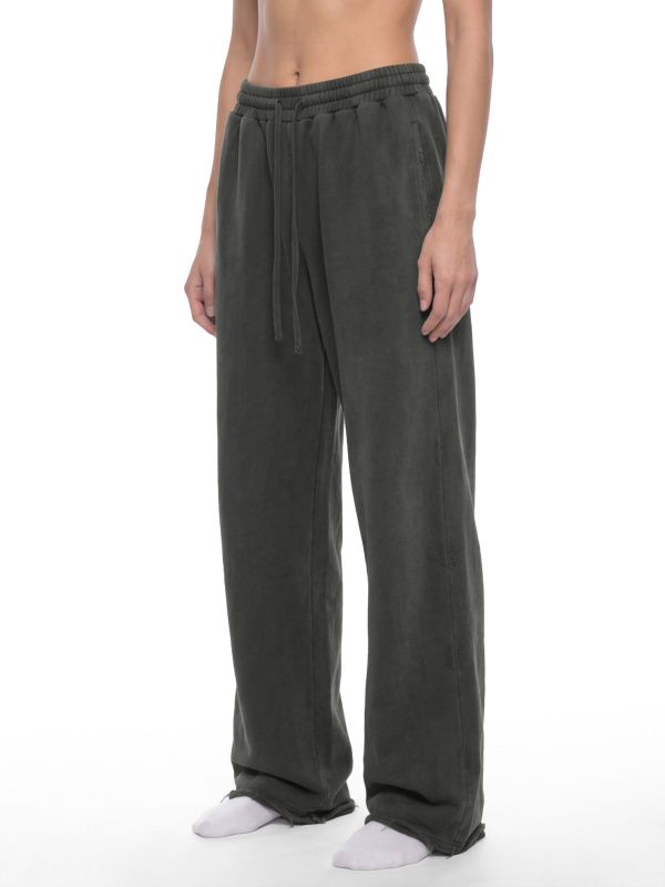 Unisex Vintage Wash Raw Edge Sweatpants