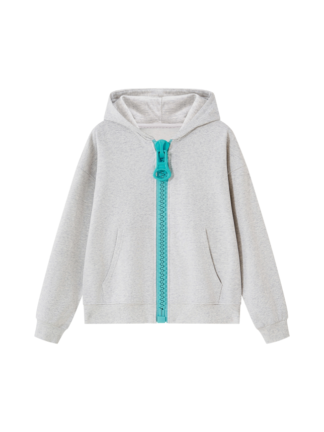 Unisex Oversized Chunky-Zip Boxy Hoodie