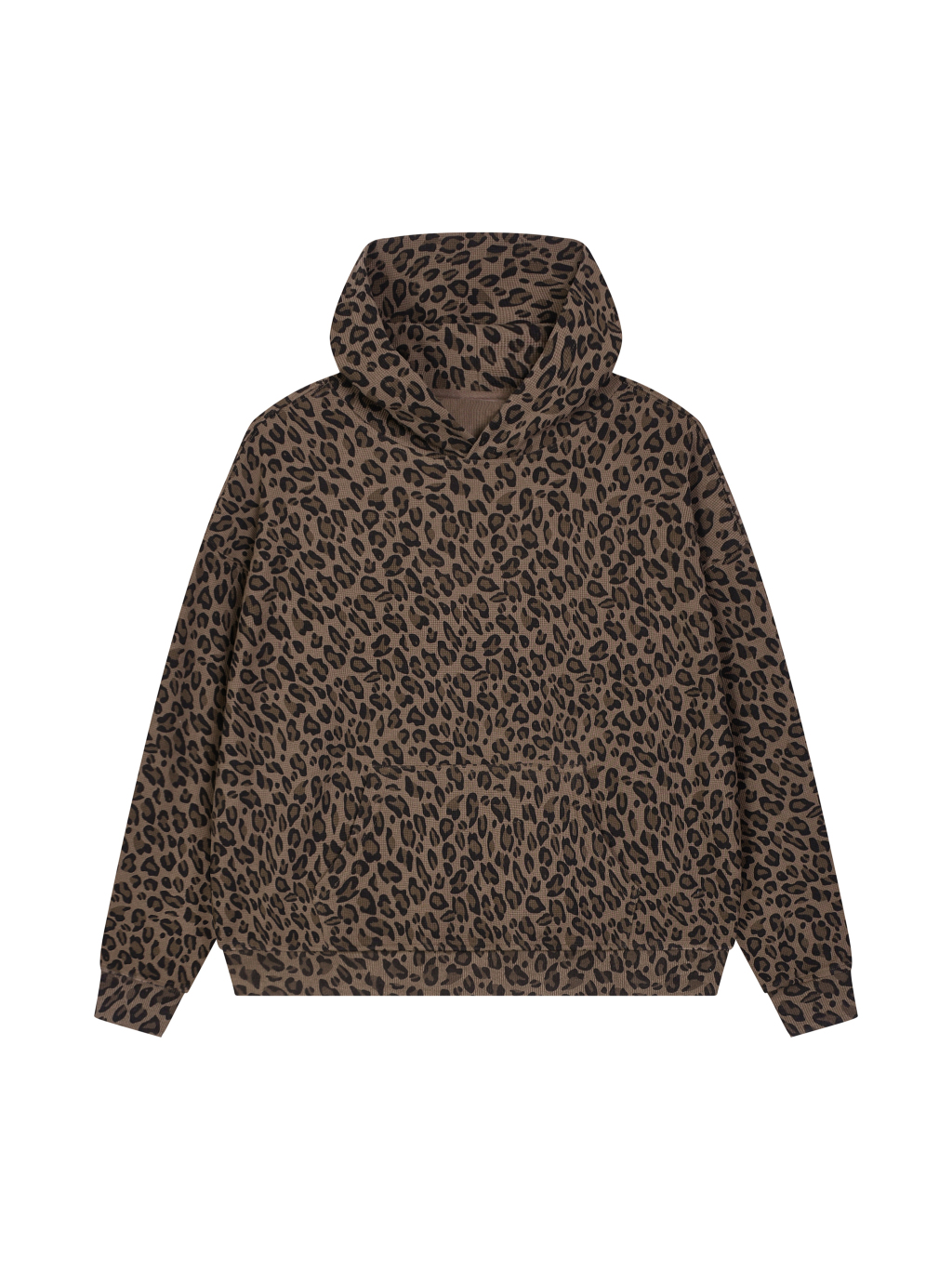 Unisex Boxy Leopard Print Hoodie - Main Image