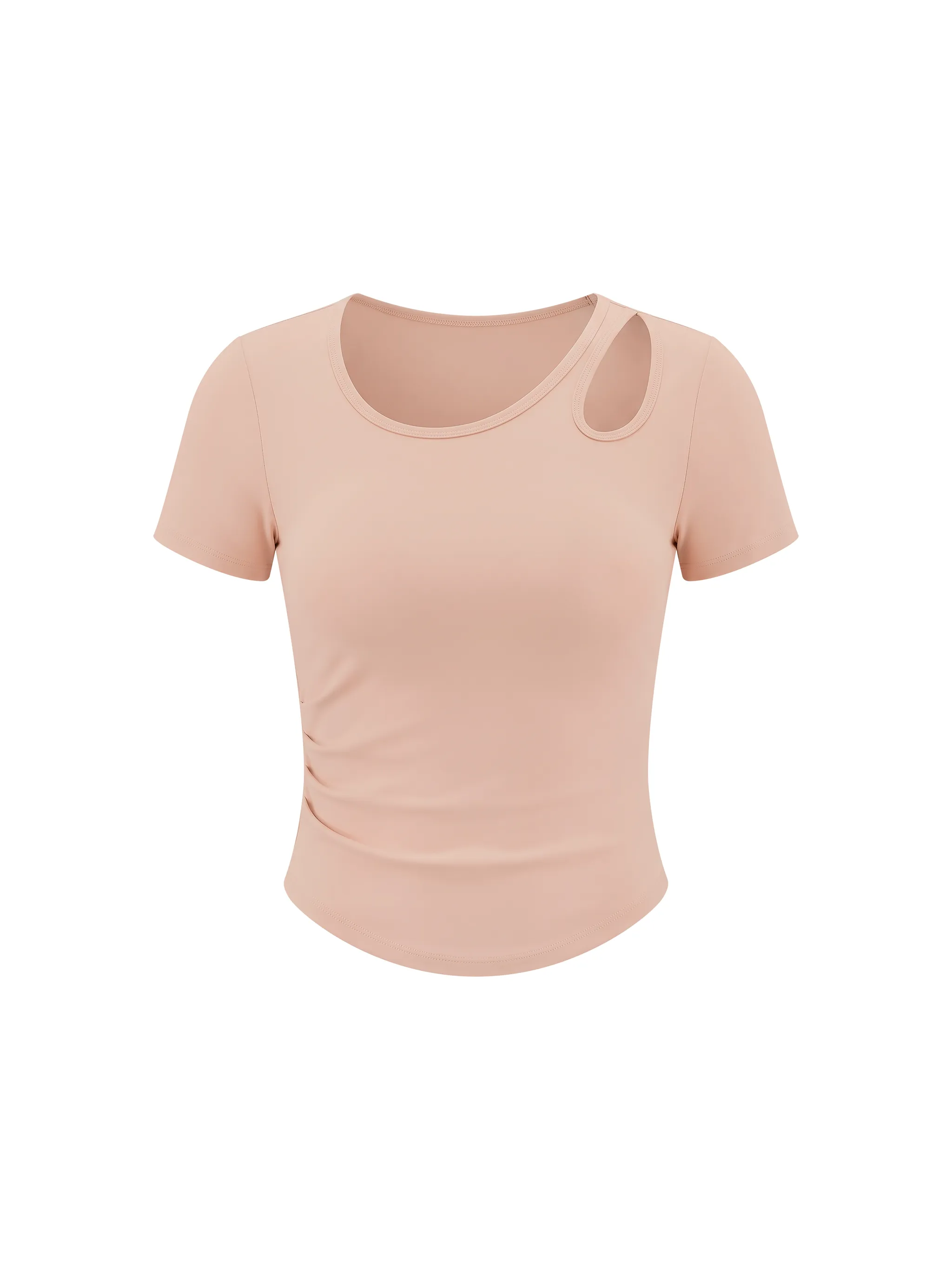 Women’s Cutout Ruched Yoga T-Shirt - Main Image