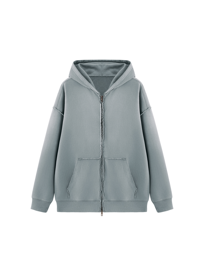Unisex Sunfade Heavyweight Full Zip Hoodie