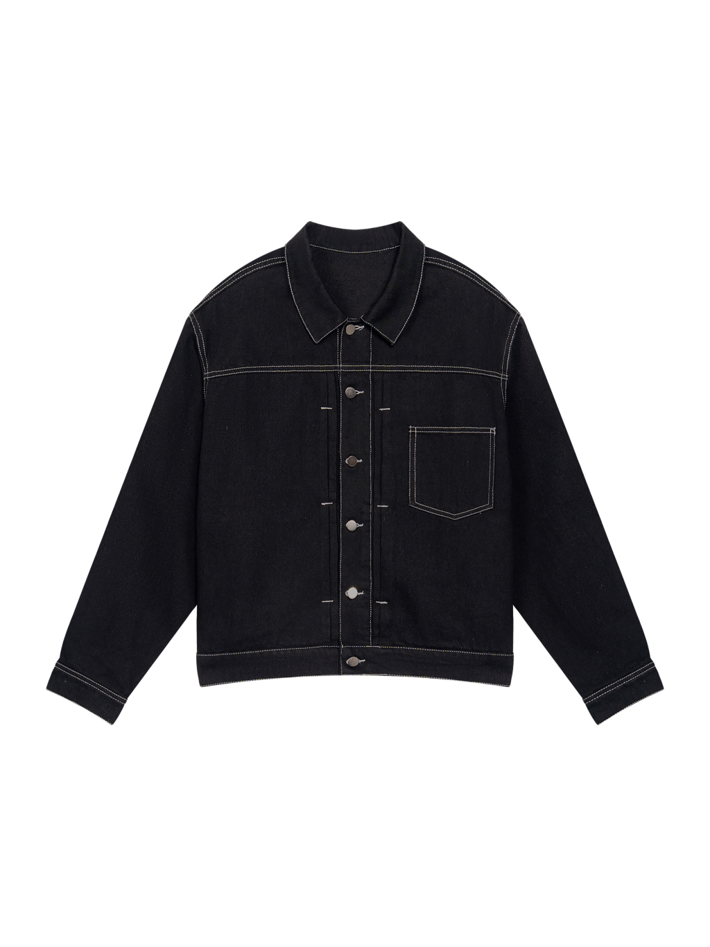 Men's Boxy Raw Denim Jacket - Main Image