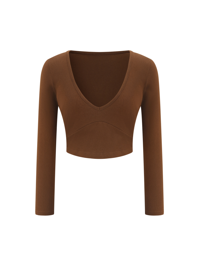 Women's Cropped Long Sleeve T-Shirt
