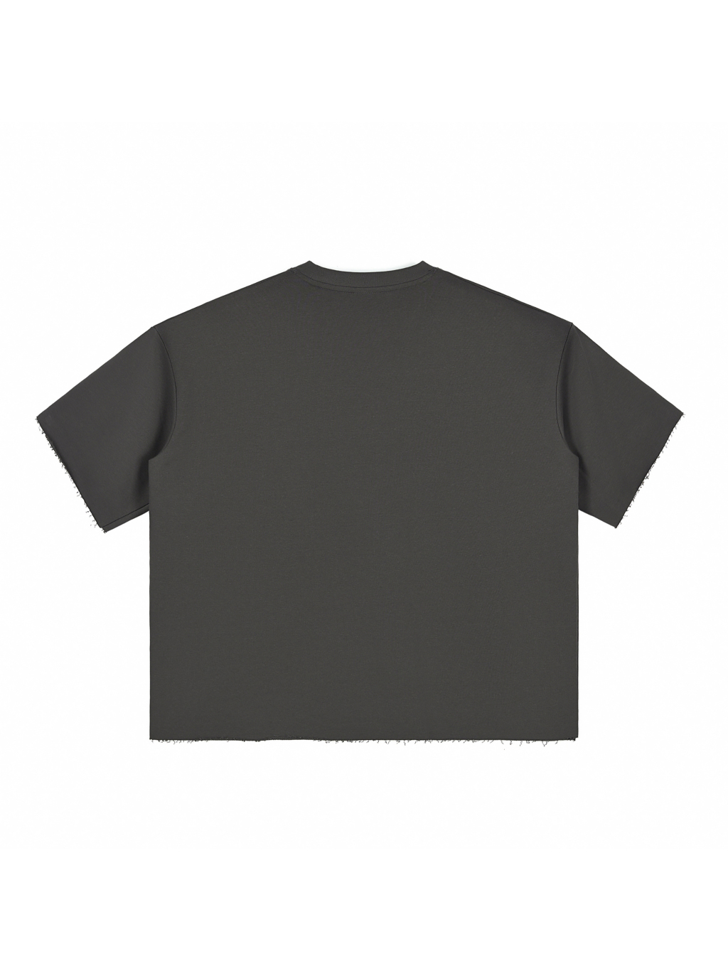 Boxy Half-Sleeve Raw-Edge T-Shirt #RT0052 | TAPSTITCH-2