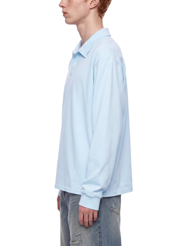 Unisex Loose Long Sleeve Polo Shirt