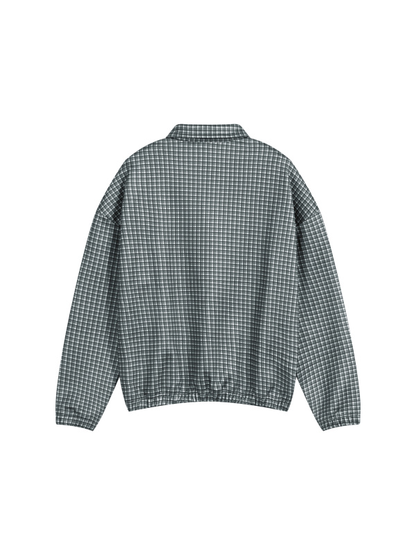Unisex Plaid Quarter-Zip Sweatshirt