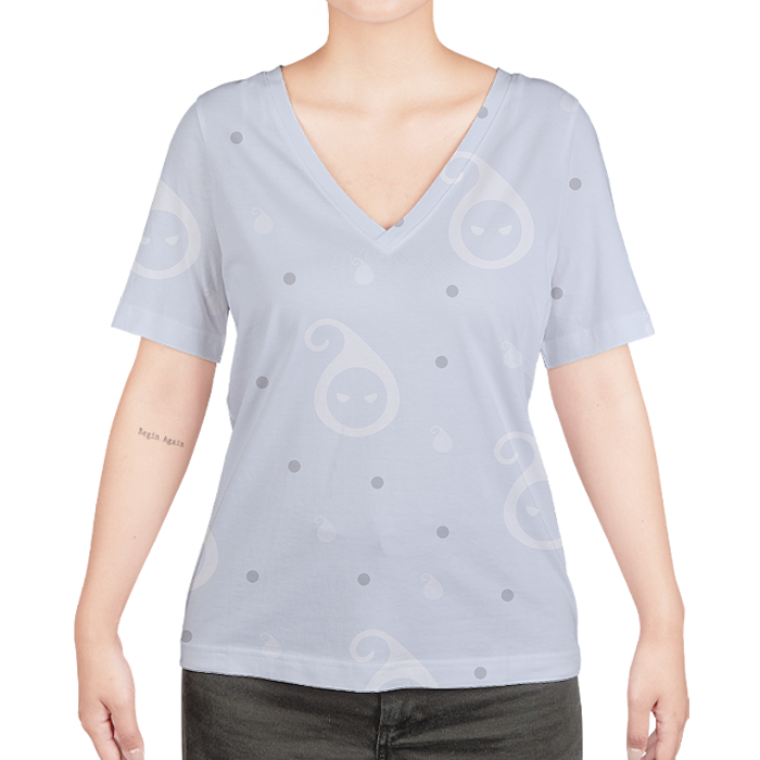 Custom All-Over Print Women's V-Neck Tee | HugePOD-4