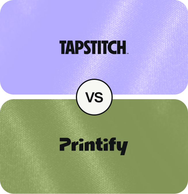 Tapstitch vs Printify logo