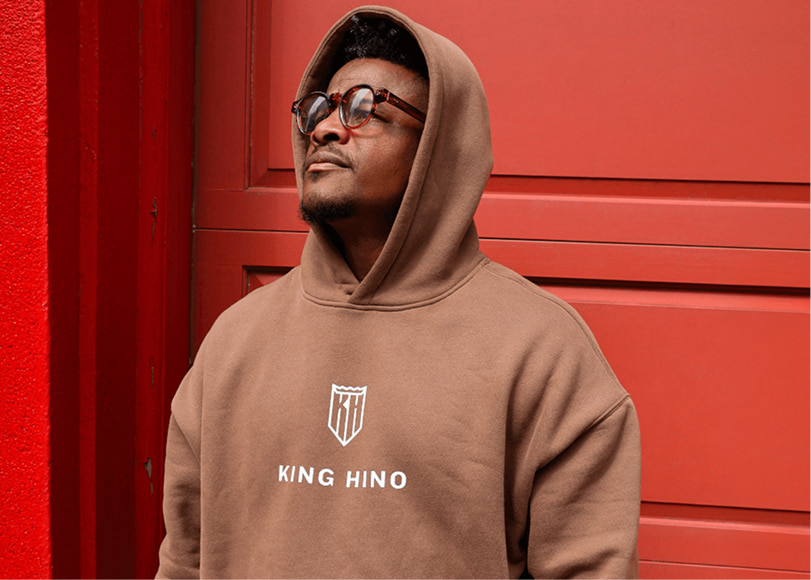 Showing King Hino create clothing brand production with Tapstitch.