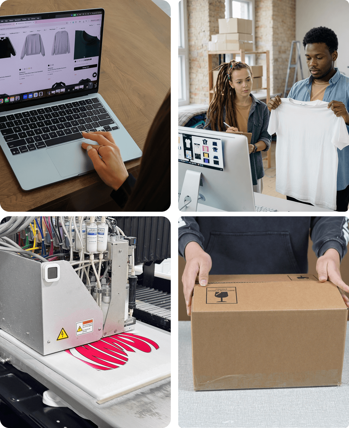 Dropshipping order being processed and shipped to a customer